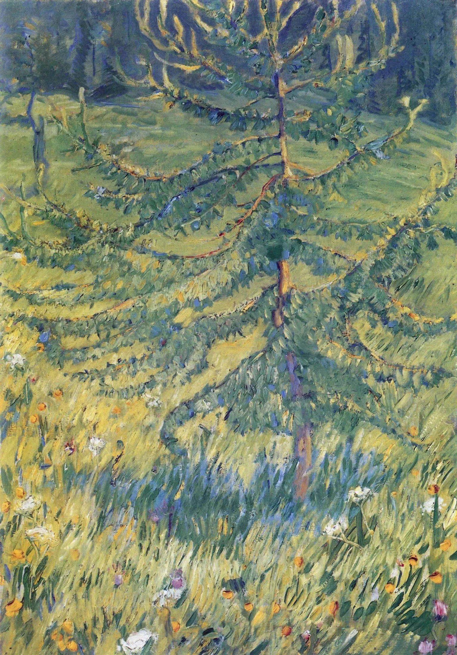 Reproduction du tableau « Petit mélèze - Franz Marc » par Alpha Reproduction en peinture à l’huile