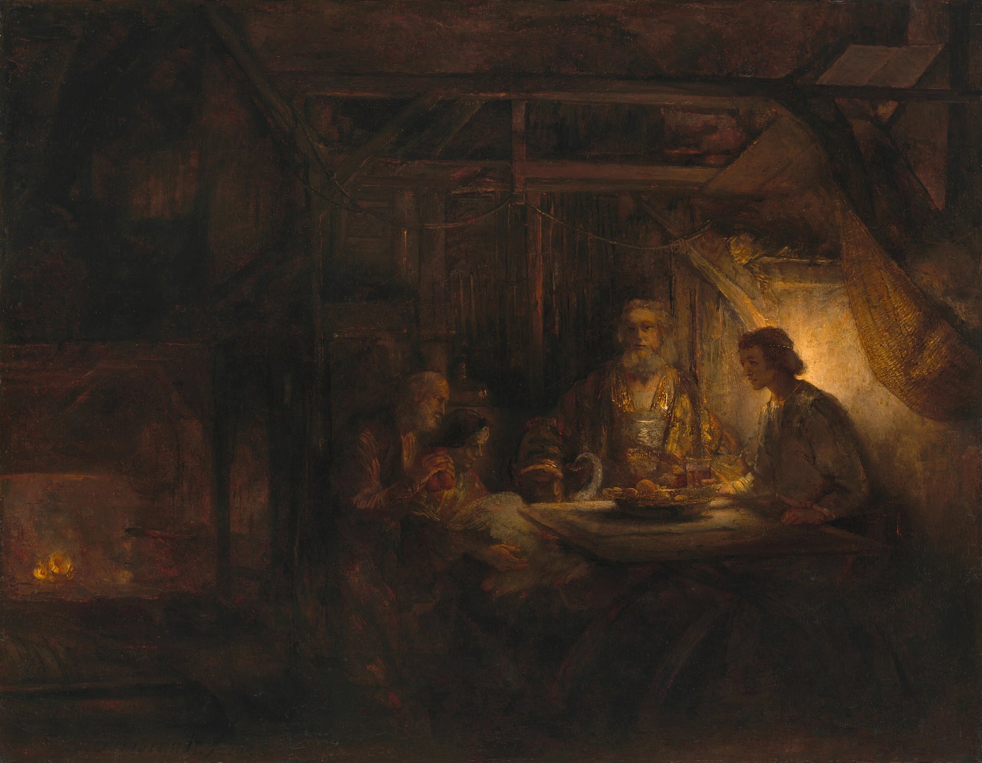 Philémon et Baucis — Rembrandt, 1658, National Gallery of Art