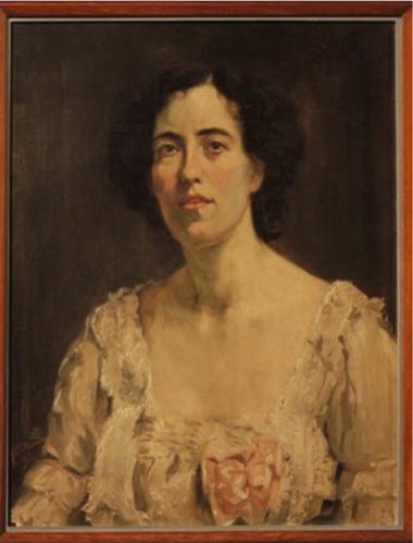 Portrait de dame, M. F. Pithawalla, Date non précisée par la NGMA, huile sur toile