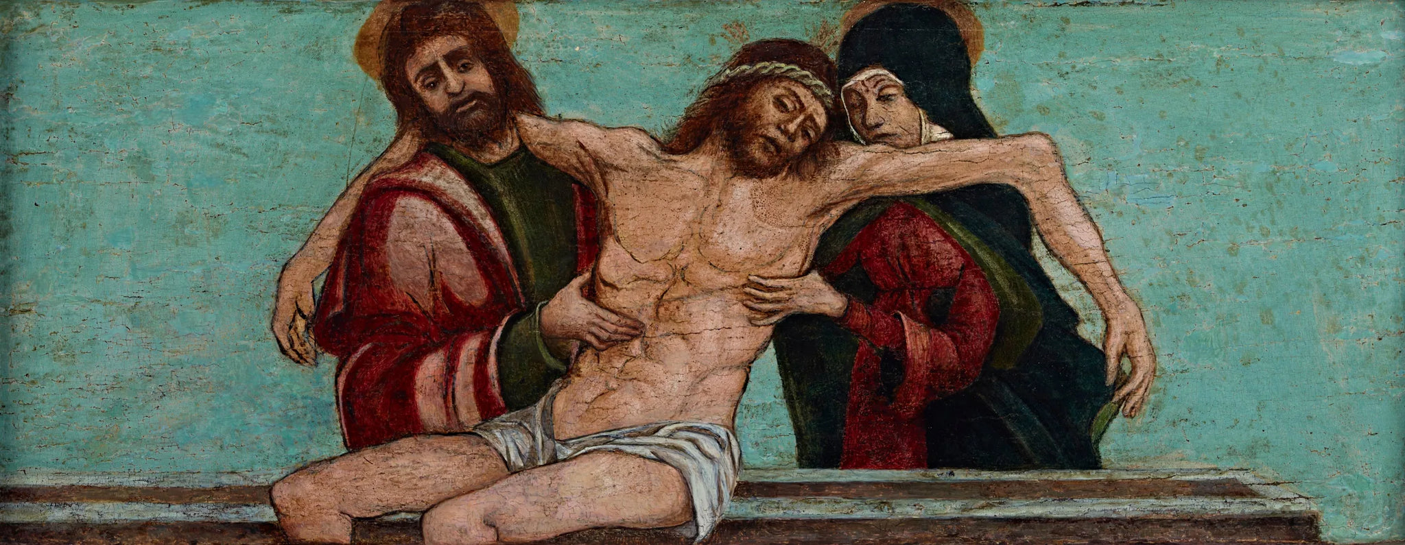 Pietà avec saint Jean l'Évangéliste - Giovanni Bellini image 1 reproduction artisanale de tableau