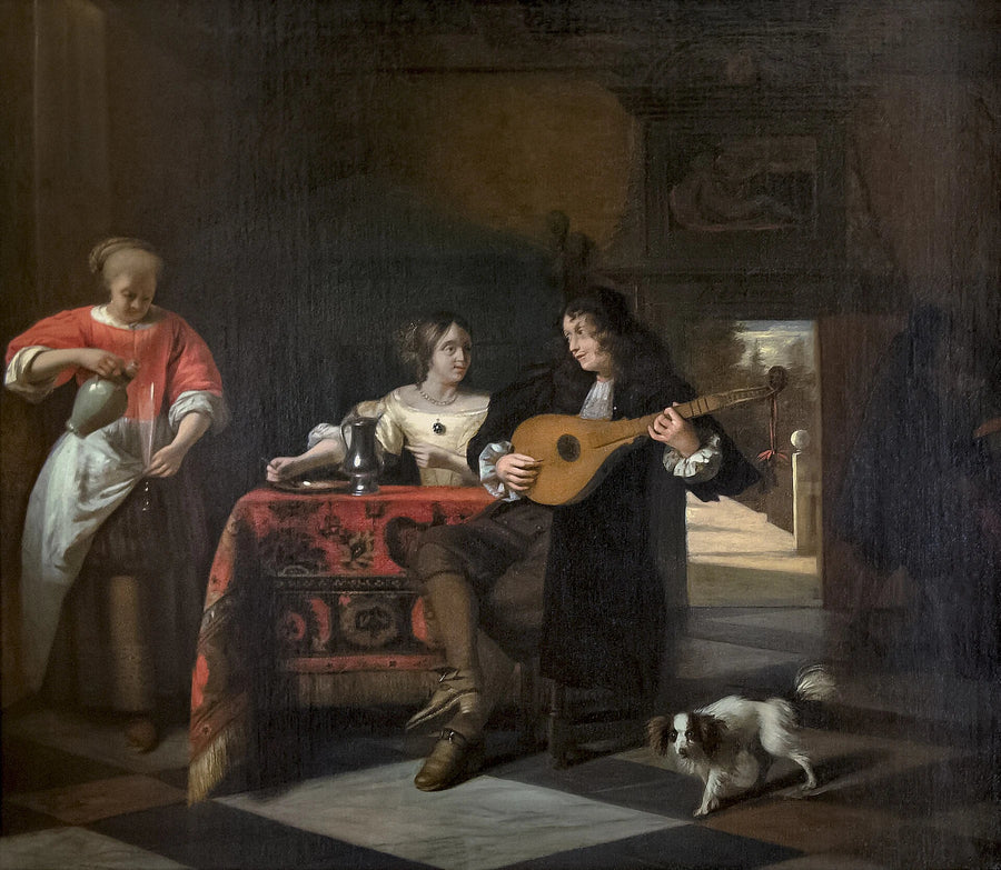 Couple jouant de la musique - Pieter de Hooch