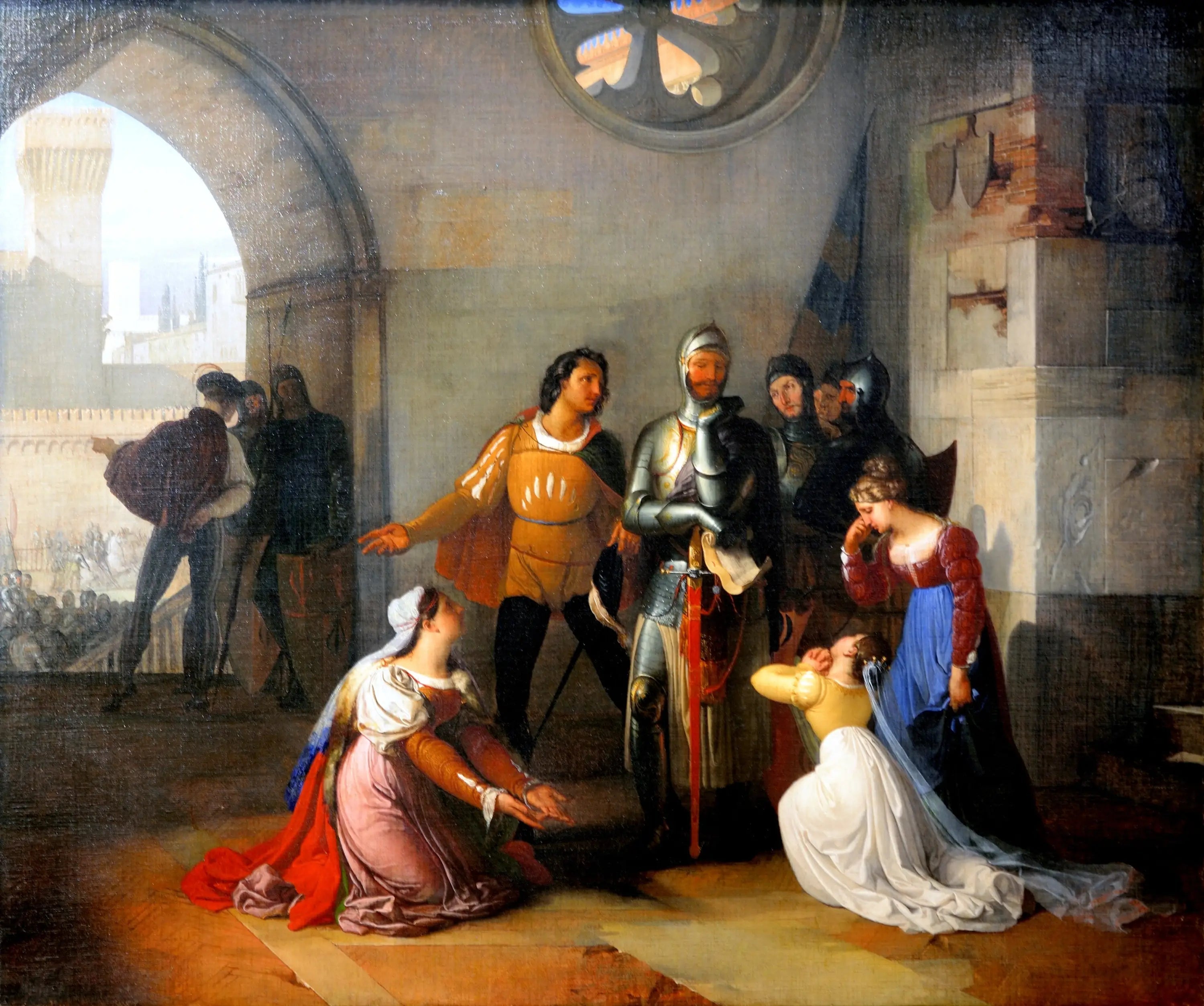 Pietro Rossi appelé à commander l'armée vénitienne. - Francesco Hayez image 2 reproduction artisanale de tableau