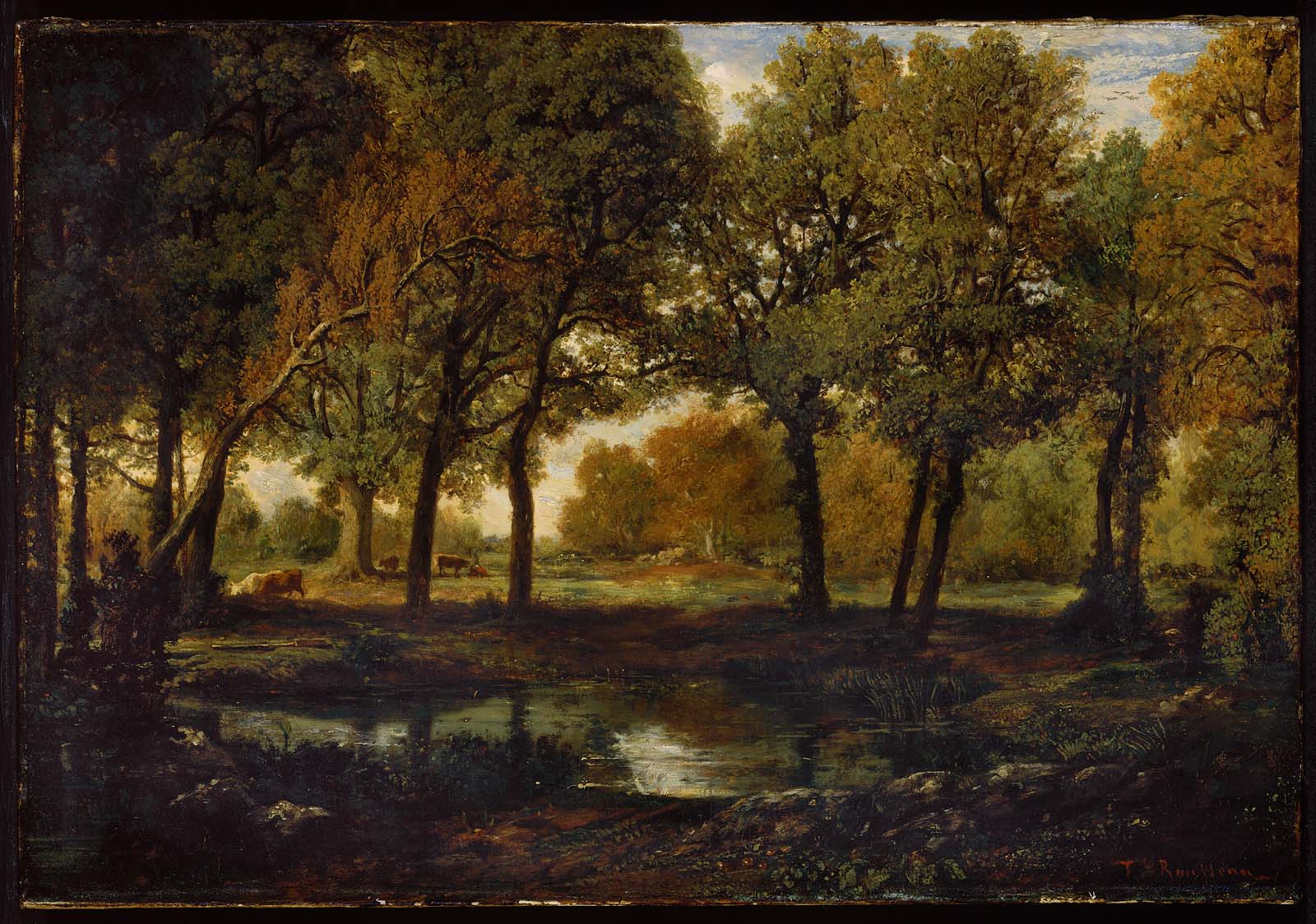 Piscine dans la forêt - Théodore Rousseau