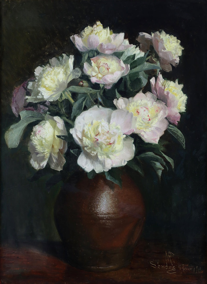 Pivoines dans un vase – Niels Peter Rasmussen