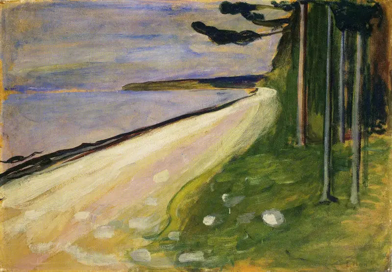 شاطئ في Åsgårdstrand - إدفارد مونش