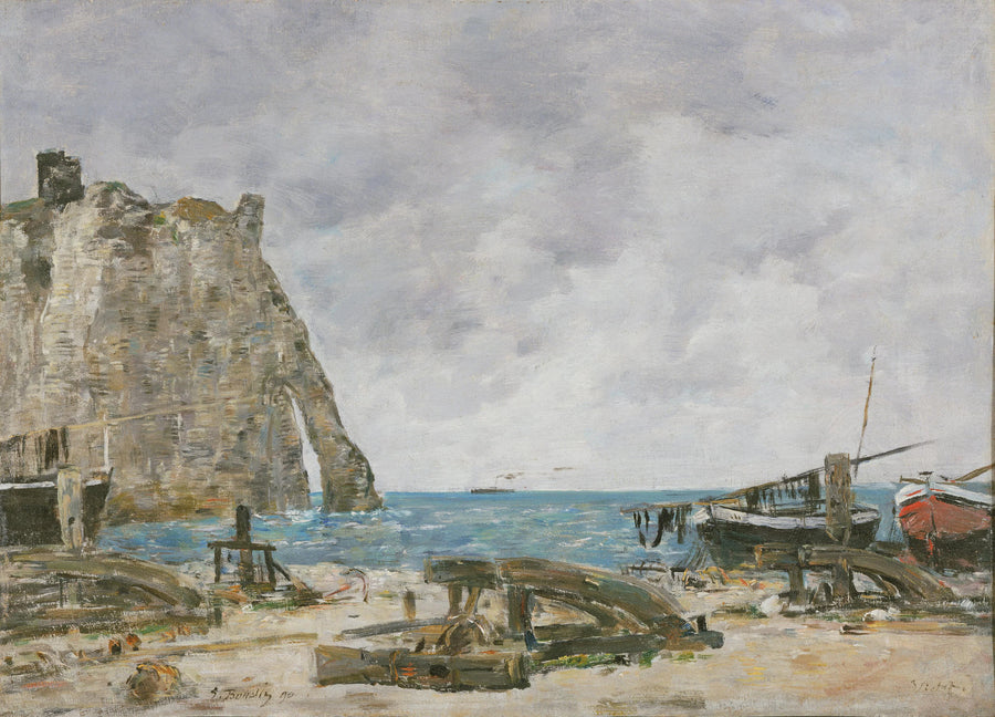 Plage d'Étretat - Eugène Boudin