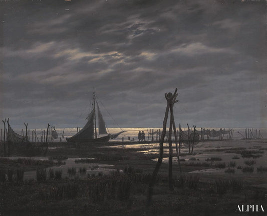 Plage marécageuse - Caspar David Friedrich - Reproductions de tableaux et peintures haut de gamme