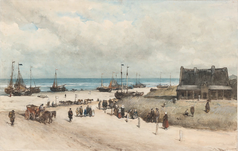 La plage de Scheveningen - Johannes Bosboom