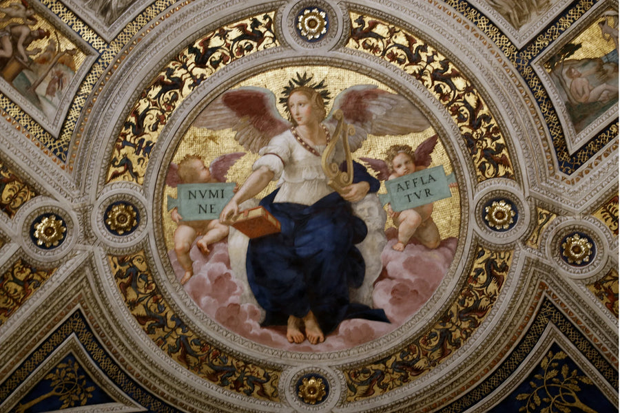 La Poésie de Raphaël, voûte de la Chambre de la Signature – reproduction peinture à l’huile sur toile