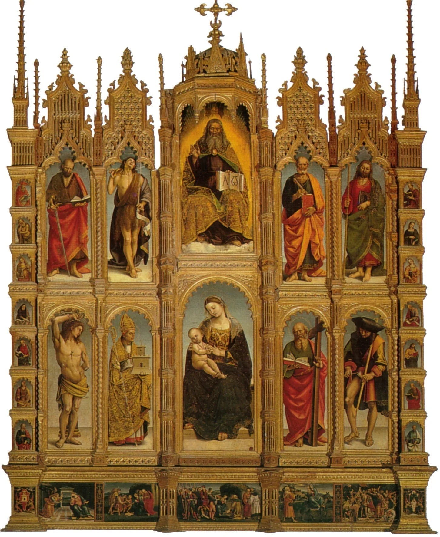 Polyptyque d'Arcevia - Luca Signorelli image 1 reproduction artisanale de tableau