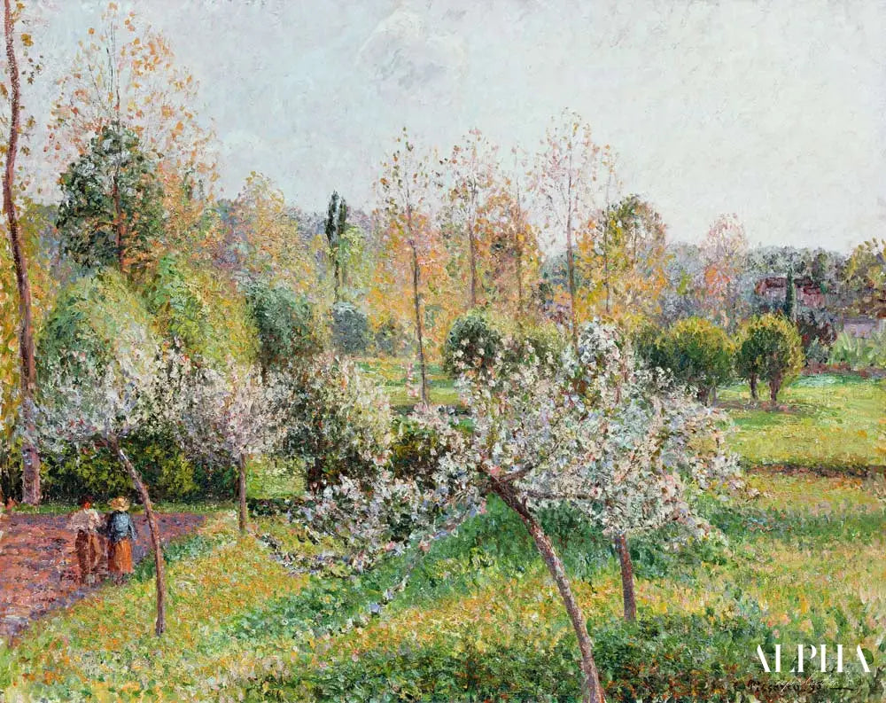 Pommiers en fleurs à Eragny - Camille Pissarro - Reproductions de tableaux et peintures haut de gamme