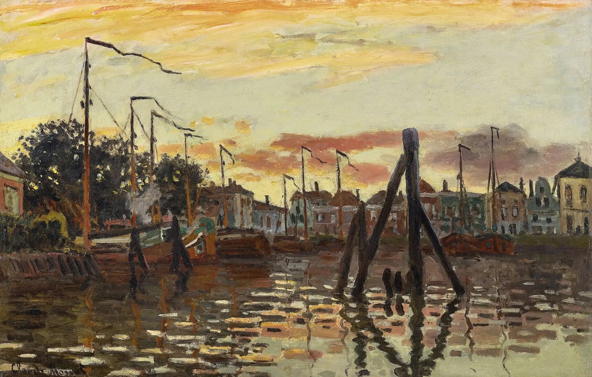 Le Port de Zaandam W188 par Claude Monet, Museum Barberini