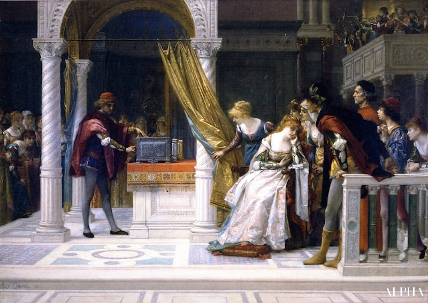 Reproduction du tableau « Portia, du Marchand de Venise - Alexandre Cabanel » par Alpha Reproduction en peinture à l’huile