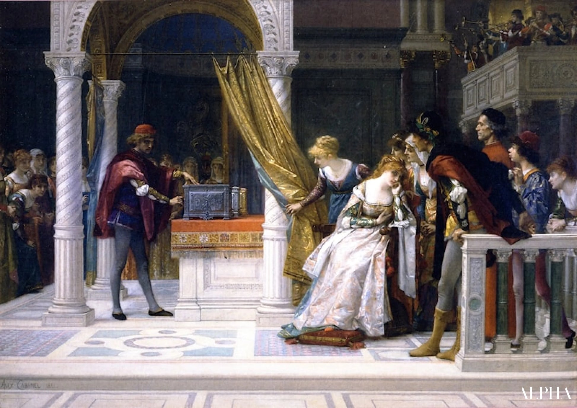 Reproduction du tableau « Portia, du Marchand de Venise - Alexandre Cabanel » par Alpha Reproduction en peinture à l’huile
