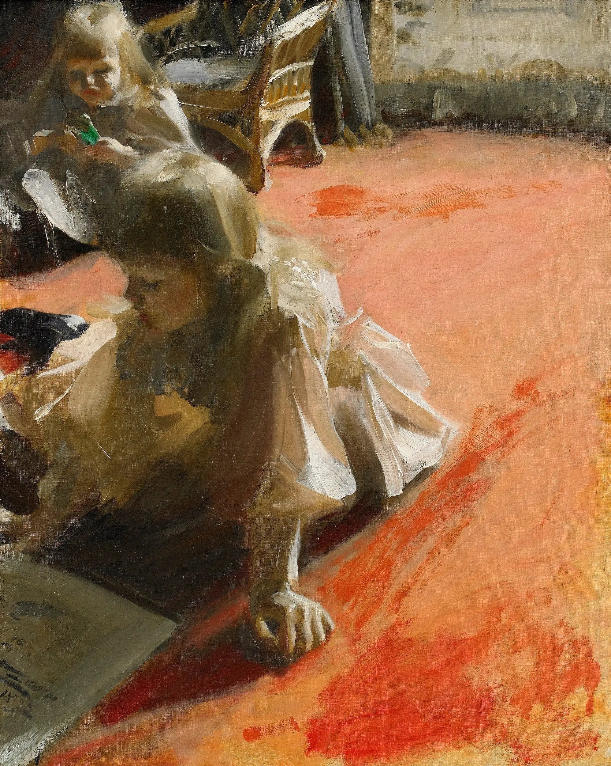 Portrait à Ramón Subercaseaux Vicuña de ses filles - Anders Zorn - Alpha Reproduction