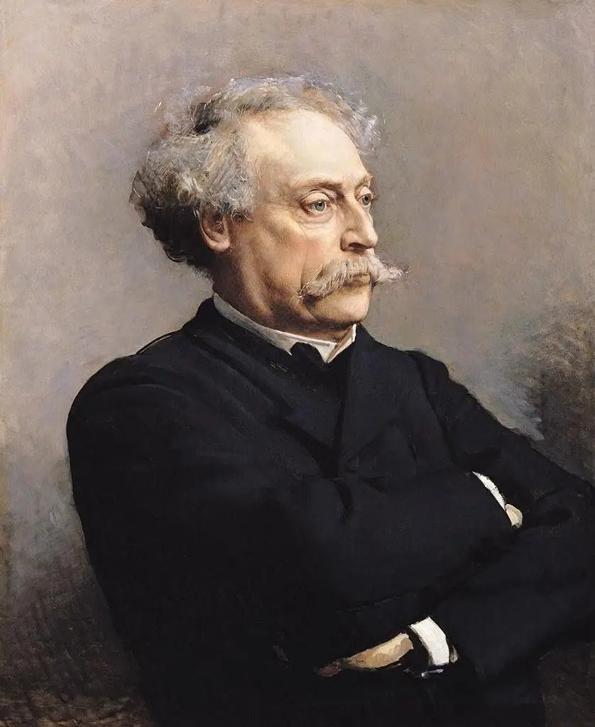 Portrait d'Alexandre Dumas fils - Léon Bonnat image 1 copie peinte à la main à l’huile