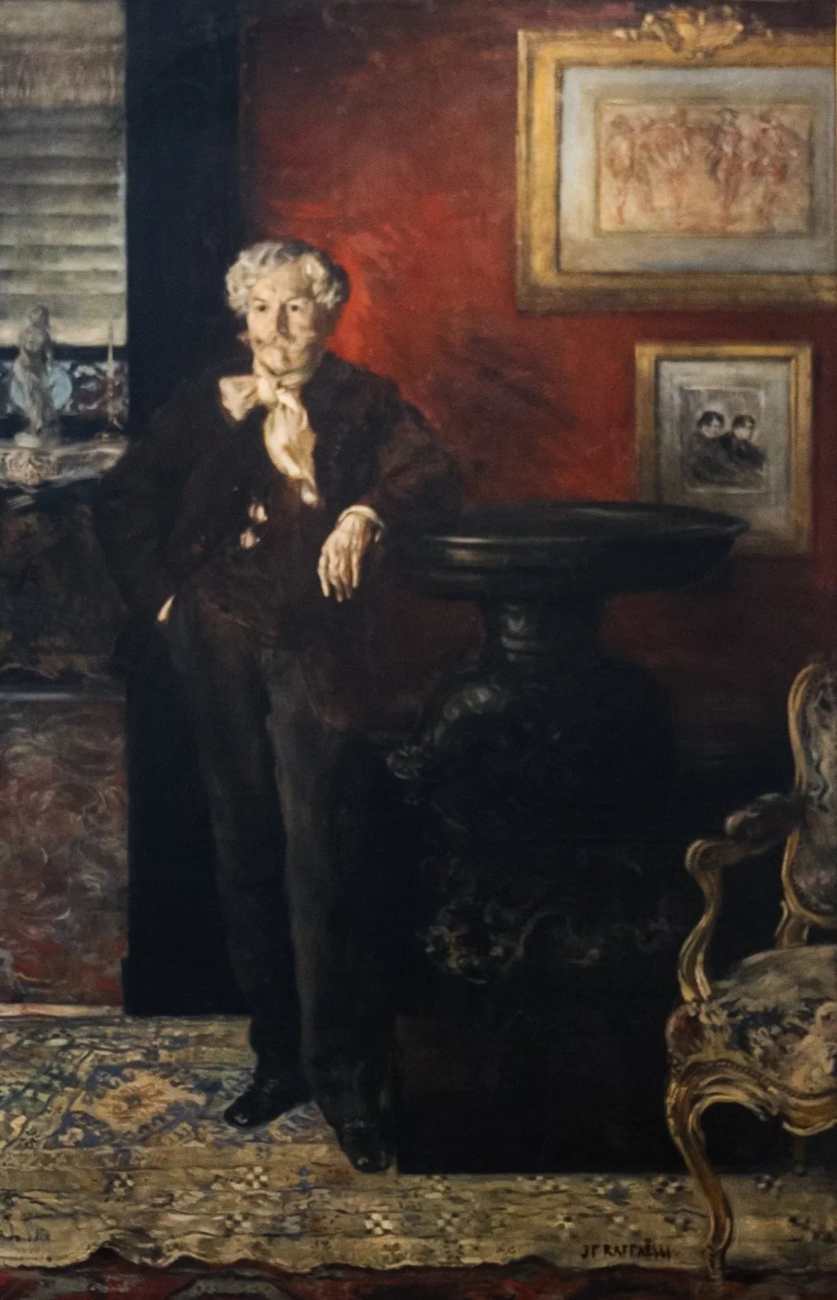 Portrait d'Edmond de Goncourt - Jean-François Raffaëlli image 1 tableau peint à l’huile sur toile