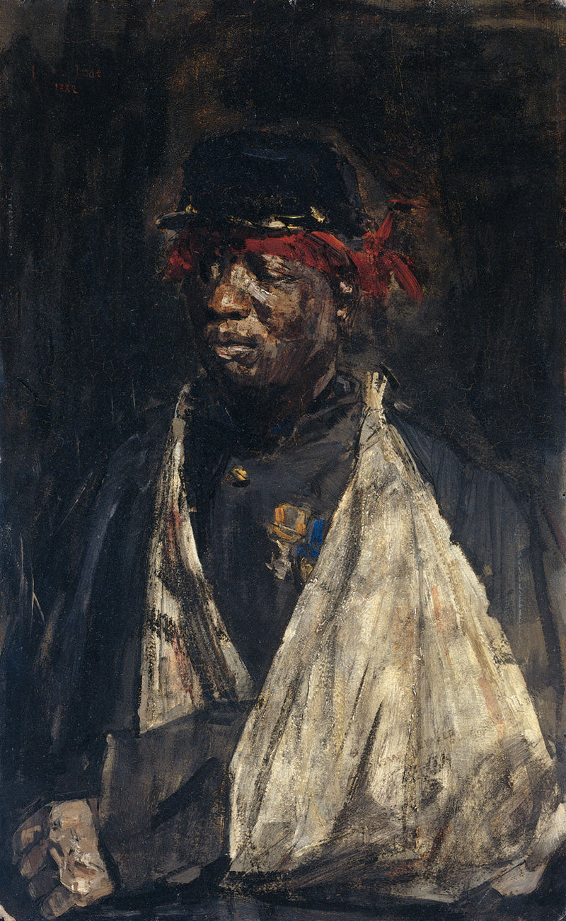 Portrait d'un soldat blessé du KNIL - Isaac Israëls
