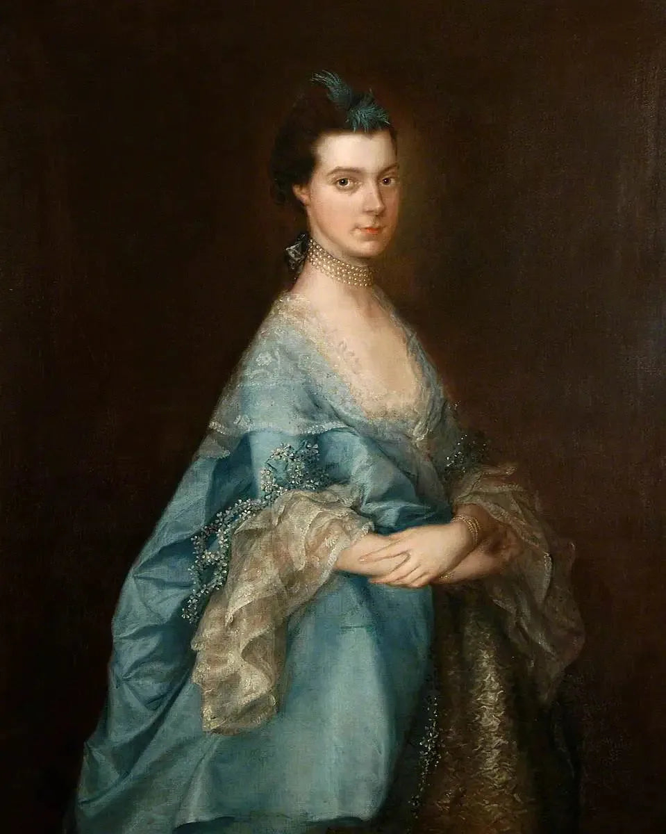 Portrait d'une femme en bleu (anciennement connue sous le nom de « Miss Edgar ») - Thomas Gainsborough image 1 reproduction réalisée par Alpha Reproduction
