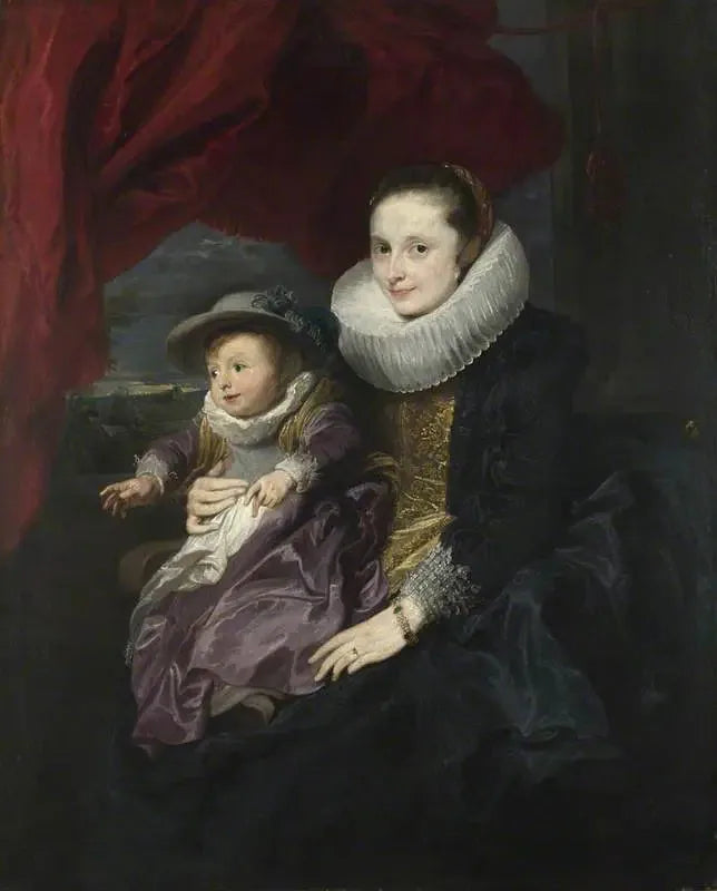 Portrait d'une femme et d'un enfant - Antoine van Dyck image 1 copie peinte à la main à l’huile