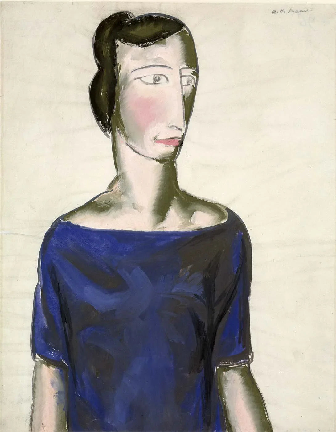Portrait d'une fille - Alfred Henry Maurer image 1 reproduction réalisée par Alpha Reproduction