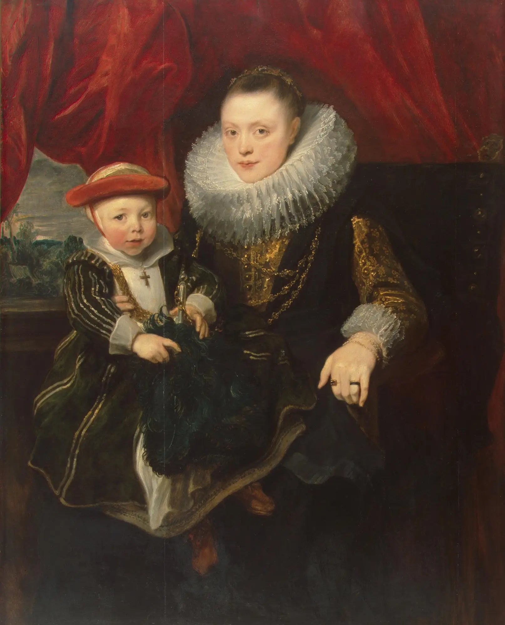 Portrait d'une jeune femme avec un enfant - Antoine van Dyck image 1 reproduction réalisée par Alpha Reproduction