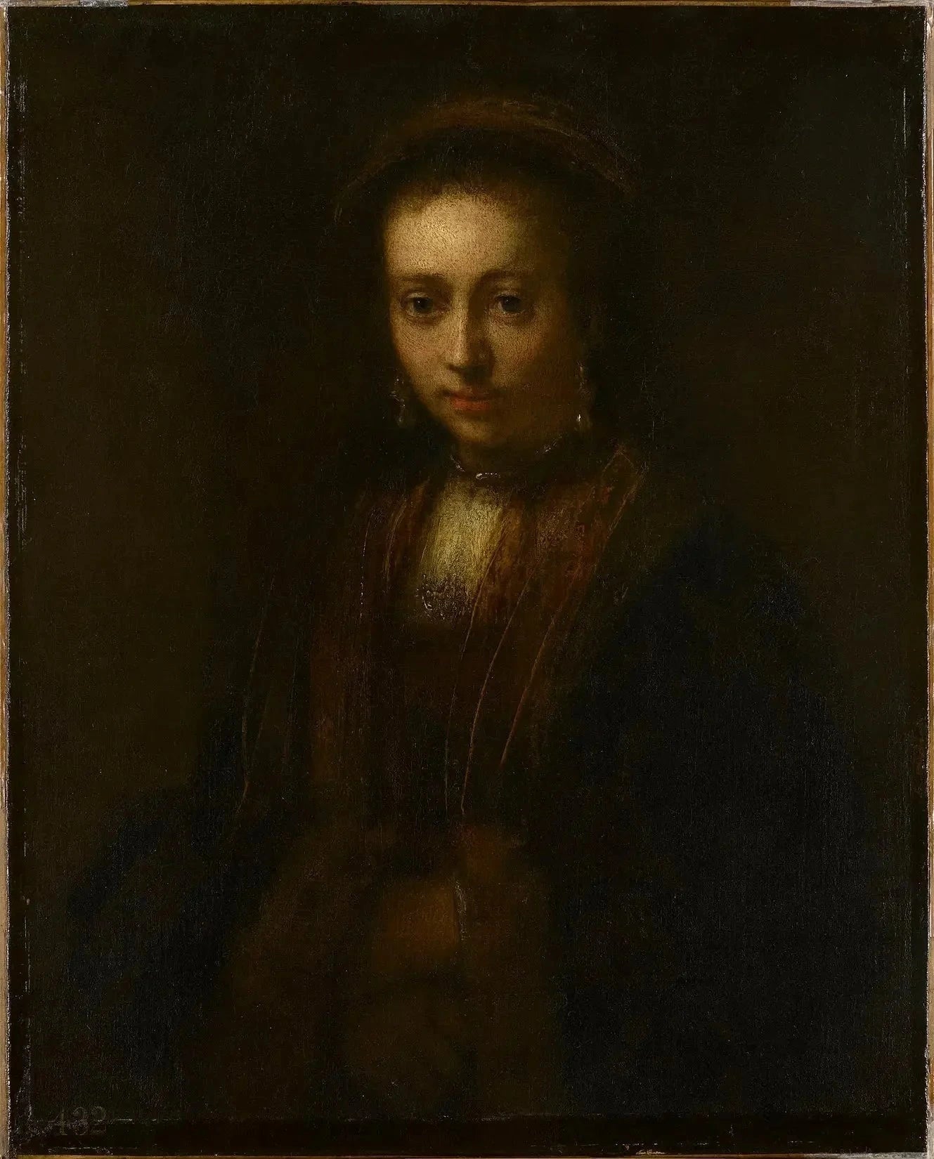 Portrait d’une dame aux mains jointes — manière de Rembrandt, Royal Collection