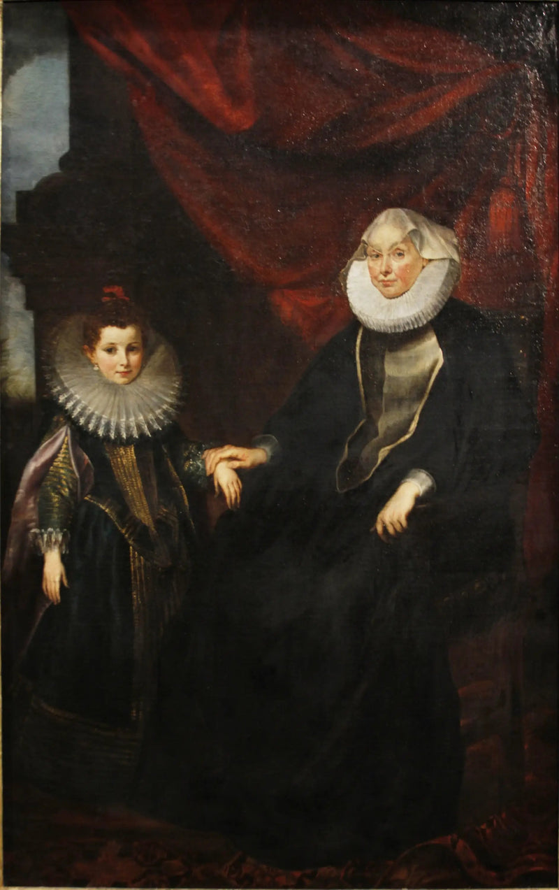 بورتريه بيانكا سبينولا إمبرياليه (1554-1622) وابنتها مادلينا إمبرياليه - بيتر بول روبنز