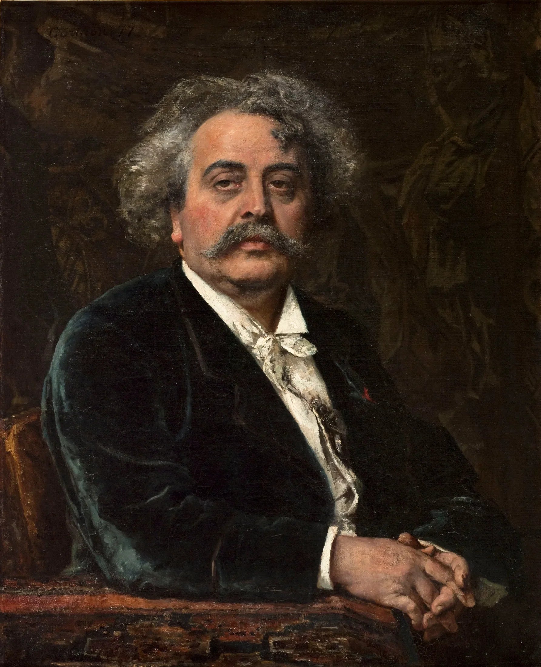 Portrait de Carrier-Belleuse - Fernand Cormon image 1 reproduction de peinture à l’huile