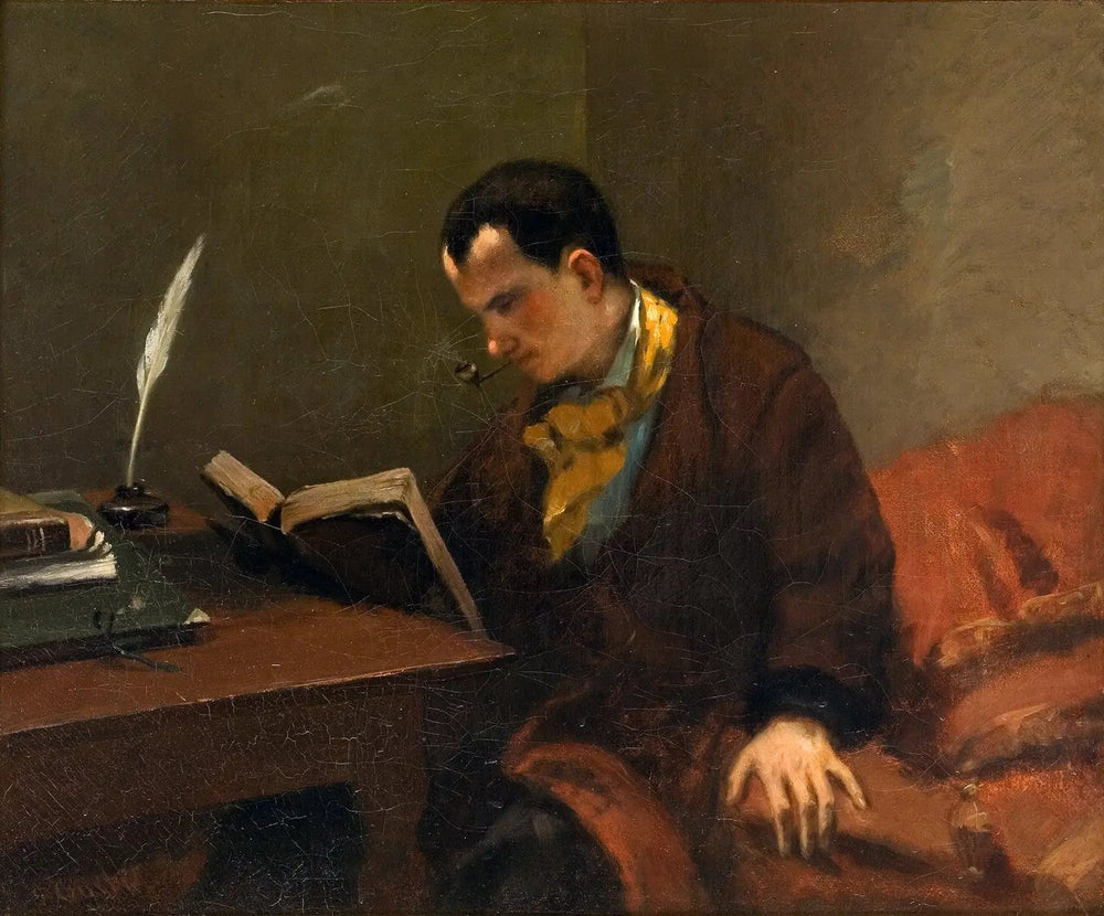 Portrait de Charles Baudelaire - Gustave Courbet image 1 reproduction artisanale de tableau