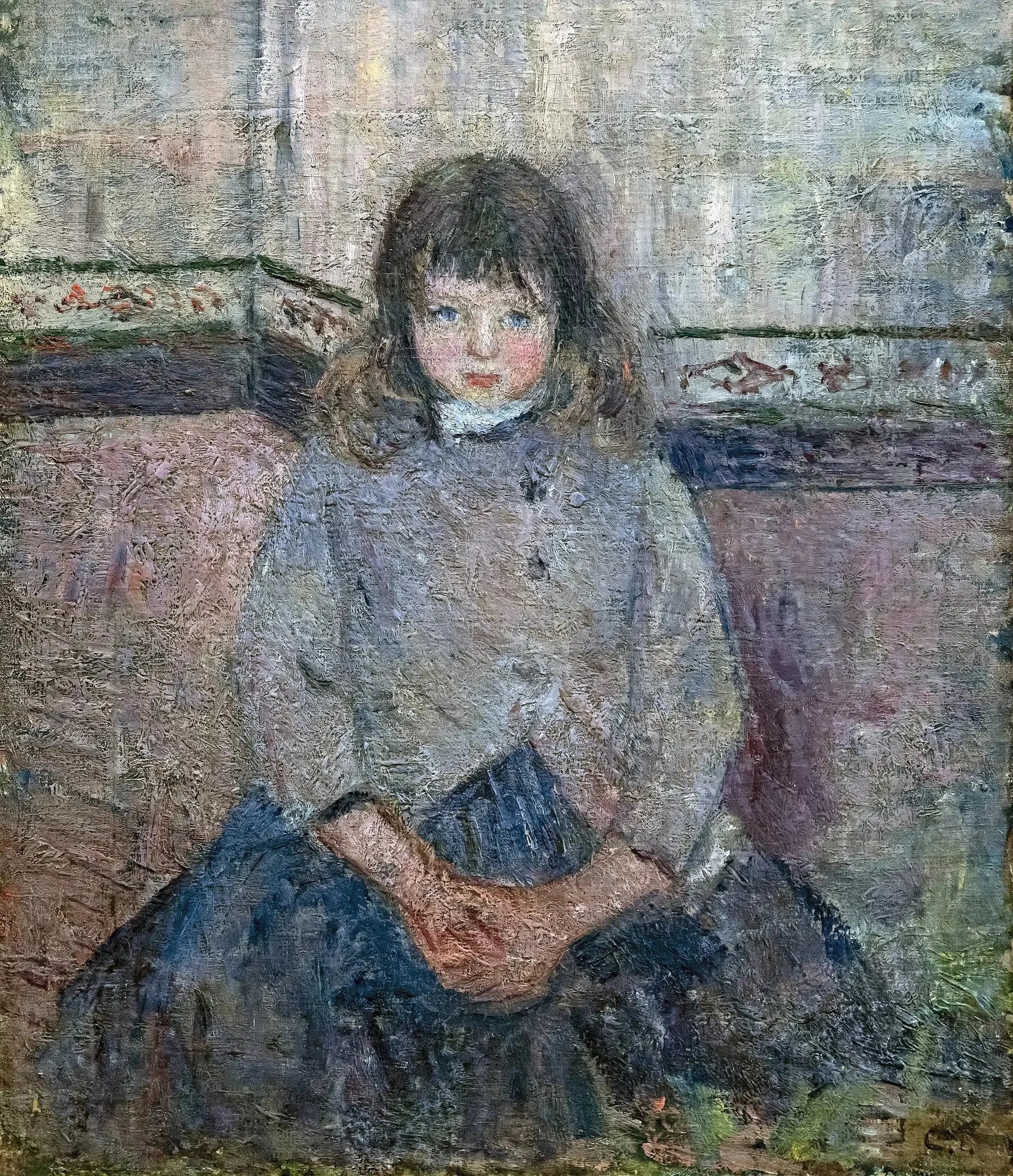 Portrait de Félix Pissarro en jupe - Camille Pissarro image 1 reproduction d’œuvre d’art à l’huile