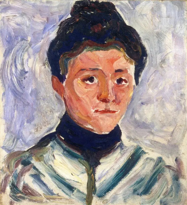 Reproduction du tableau « Portrait de femme - Edvard Munch » par Alpha Reproduction en peinture à l’huile