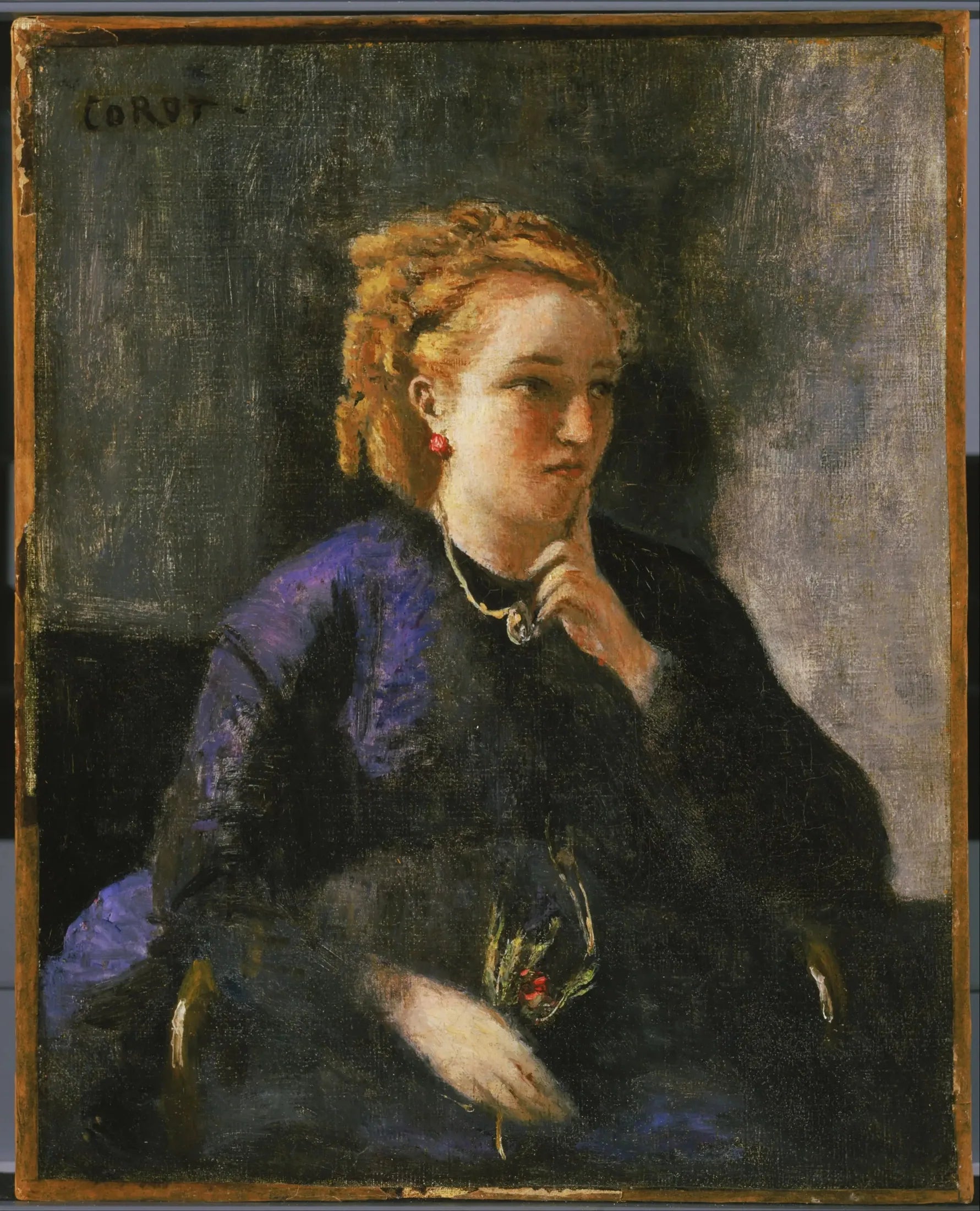 Portrait de femme - Jean-Baptiste Camille Corot image 1 reproduction réalisée par Alpha Reproduction