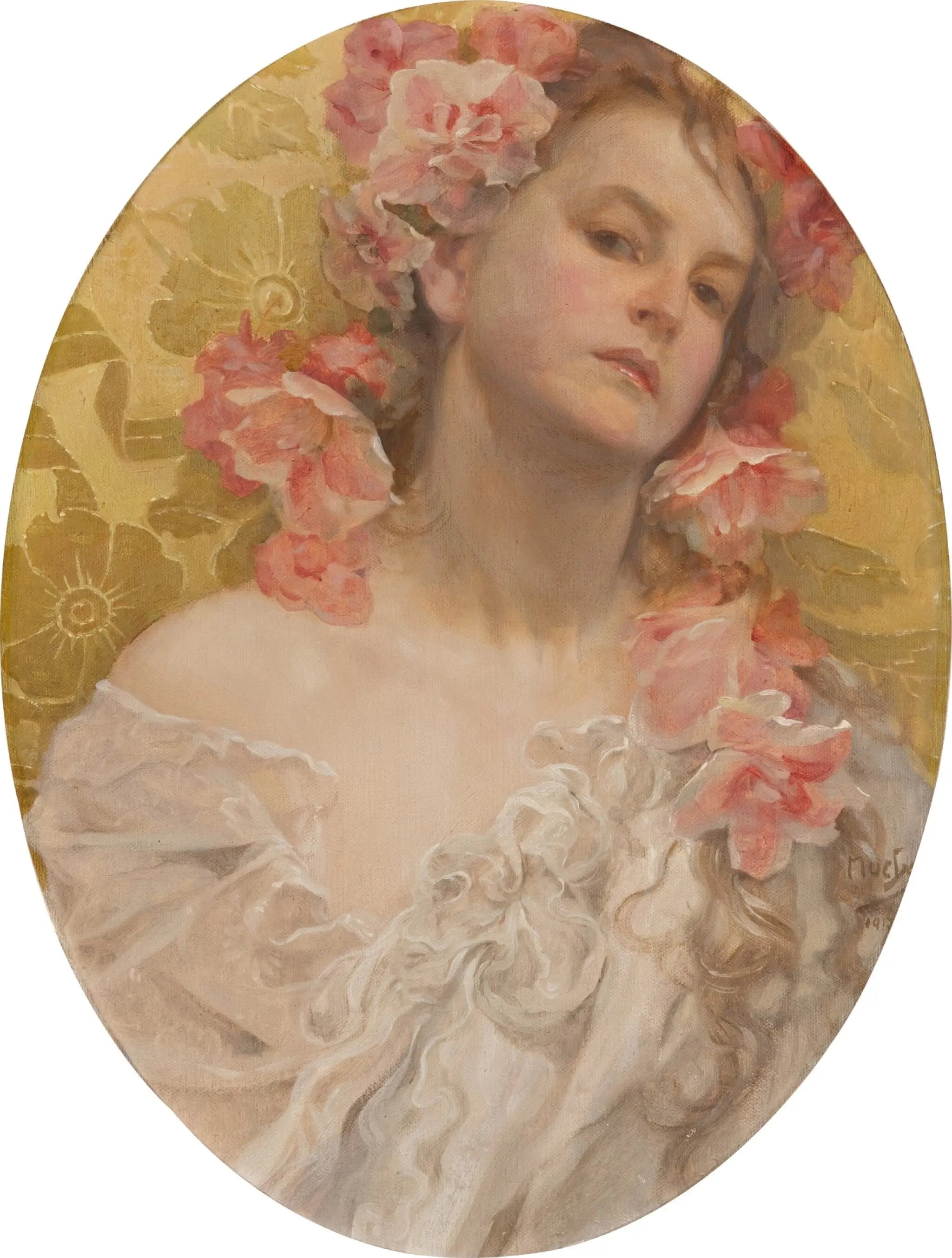 Portrait de Hanna Vitousek - Alphonse Mucha - Alpha Reproduction