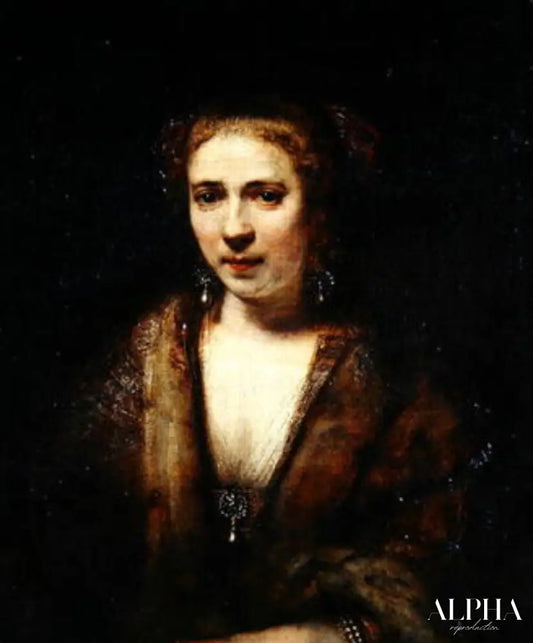 Portrait de Hendrikje Stoffels - Rembrandt van Rijn - Reproductions de tableaux et peintures haut de gamme