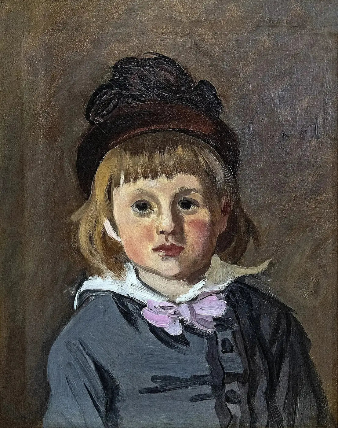 Portrait de Jean Monet en bonnet à pompon - Claude Monet image 1 reproduction d’œuvre d’art à l’huile