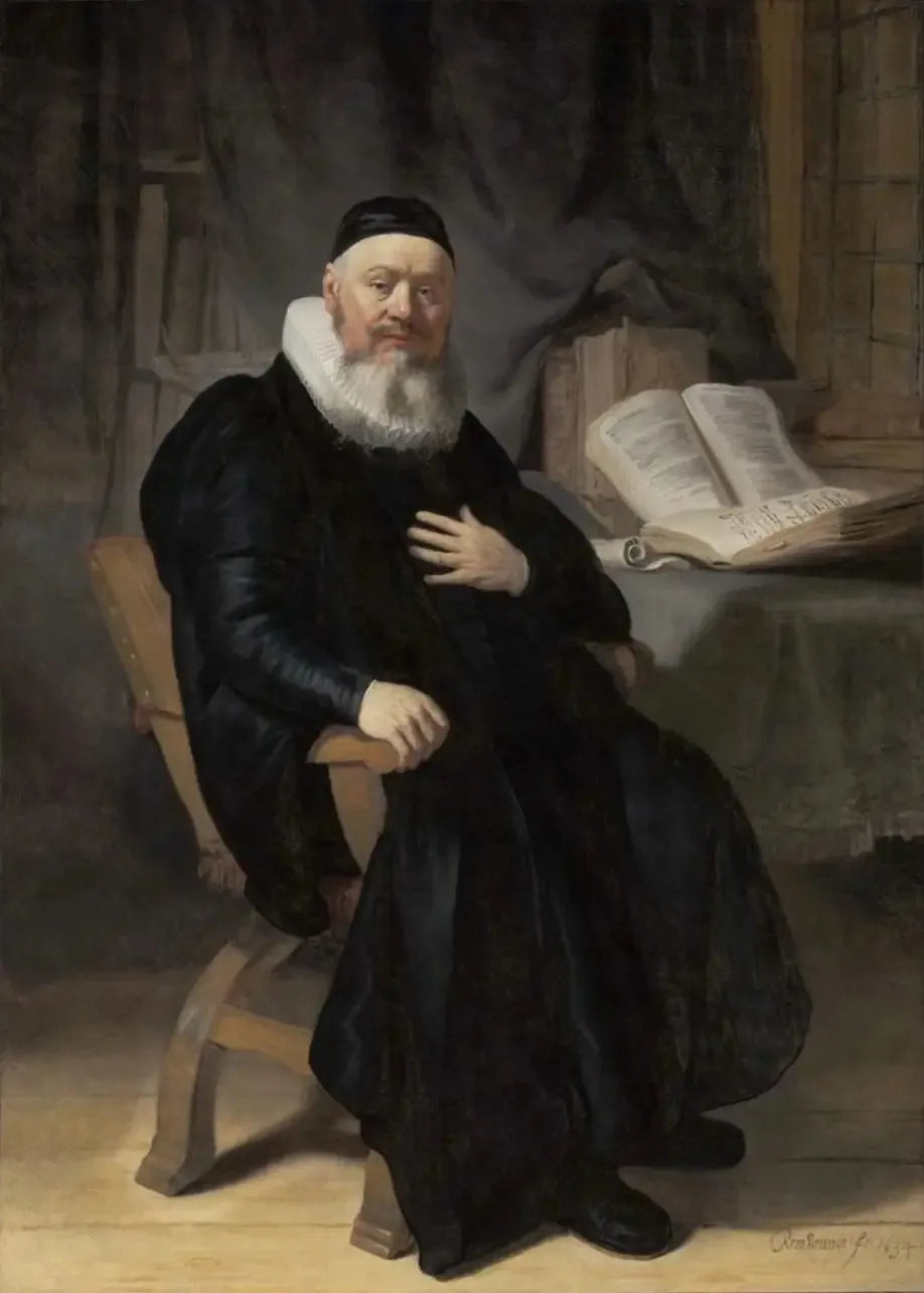 Portrait de Johannes Elison - Rembrandt image 1 reproduction artisanale de tableau