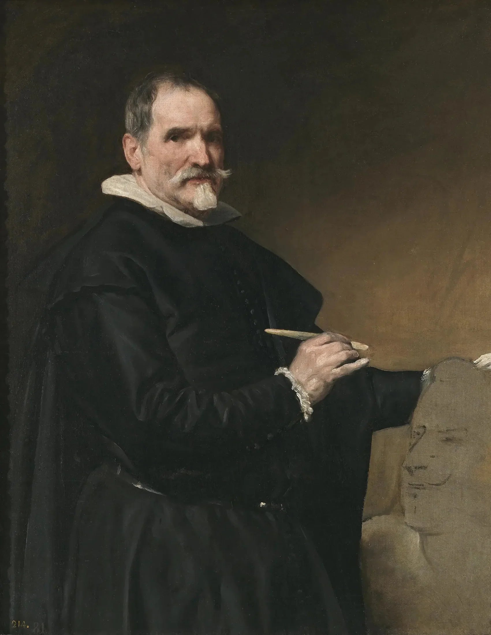 Portrait de Juan Martínez Montañés - Diego Velázquez image 1 reproduction de peinture à l’huile