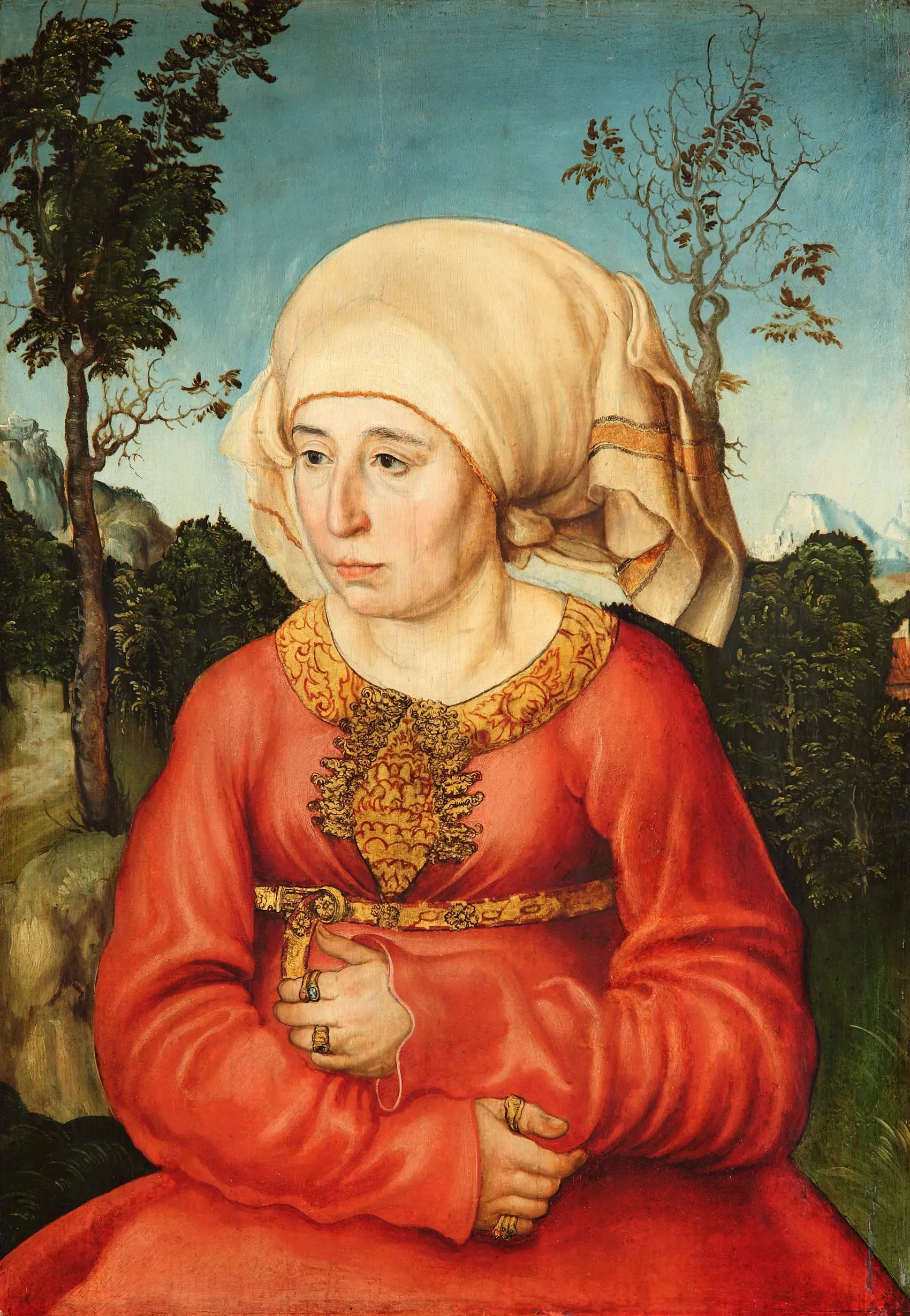 Portrait de l'épouse d'un juriste - Lucas Cranach the Elder image 1 copie peinte à la main à l’huile