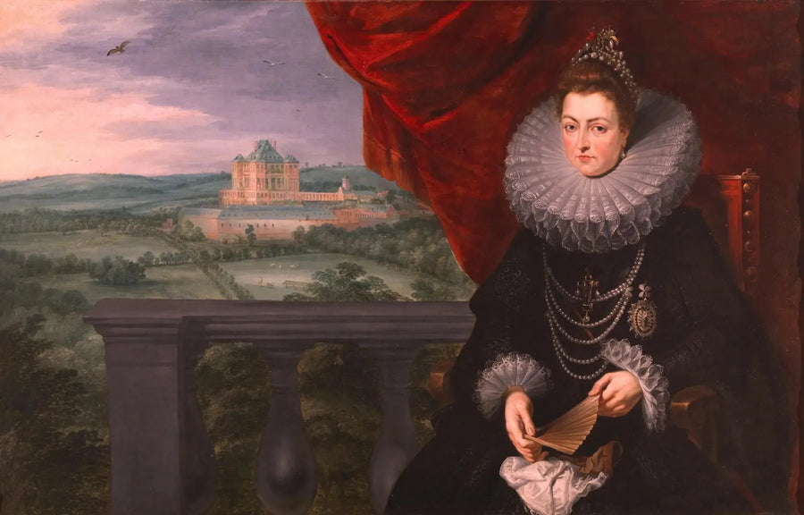 بورتريه للأميرة إيزابيلا مع قلعة ماريمنت في الخلفية - بيتر بول روبنز
