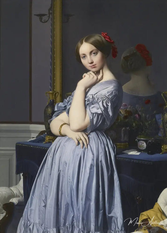 Portrait de la Comtesse d'Haussonville - Jean-Auguste-Dominique Ingres - Reproductions de tableaux et peintures haut de gamme