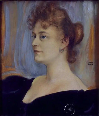 Reproduction du tableau « Portrait de Lillian Sanderson - Franz Von Stuck » par Alpha Reproduction en peinture à l’huile