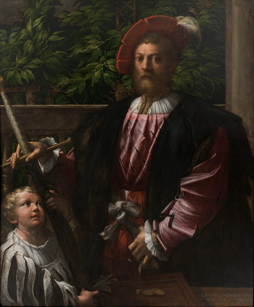 Portrait de Lorenzo Cybo - Parmigianino image 1 tableau peint à l’huile sur toile