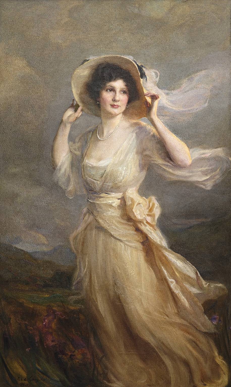 Portrait de Lorna Marsali Woodroffe-Lang, née Forbes-Leith - Philip de László image 1 reproduction réalisée par Alpha Reproduction