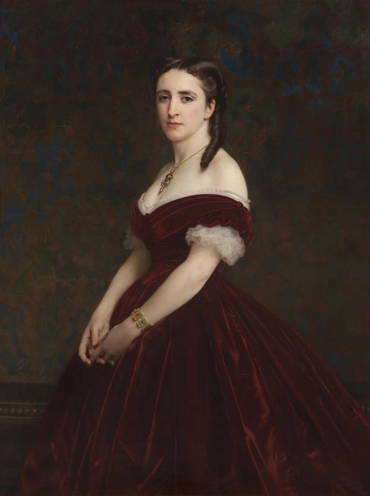 Portrait de Madame la vicomtesse de Chabrol - Bouguereau image 1 copie de tableau peinte à la main