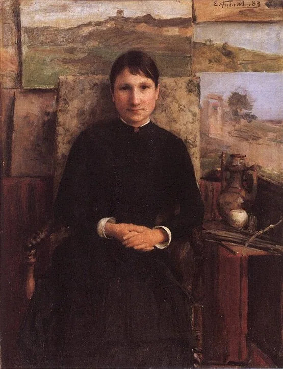 Portrait de Madame Petitjean - Émile Friant image 1 reproduction de peinture à l’huile