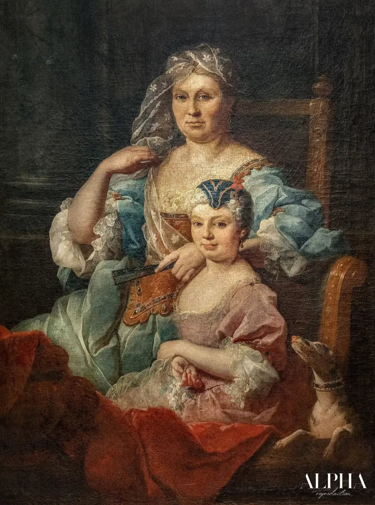 Portrait de Madame Poulhariez et de sa fille Anne - Pierre Subleyras Reproductions de tableaux à la peinture à l’huile