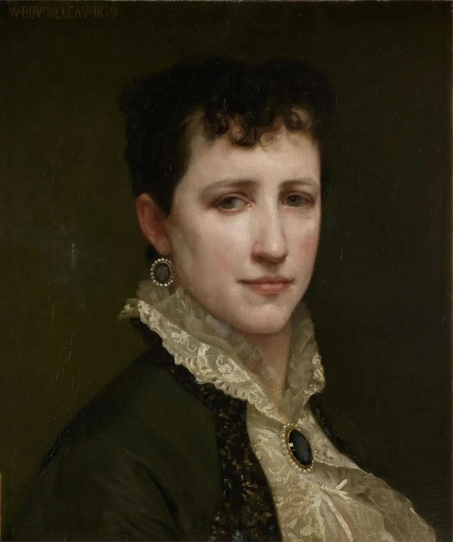 Portrait de Mademoiselle Elizabeth Gardner - Bouguereau image 1 tableau peint à l’huile sur toile