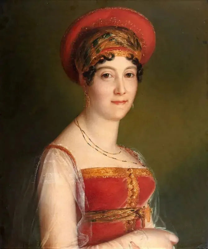 Portrait de mademoiselle Mars en costume moscovite - François Gérard image 1 tableau peint à l’huile sur toile