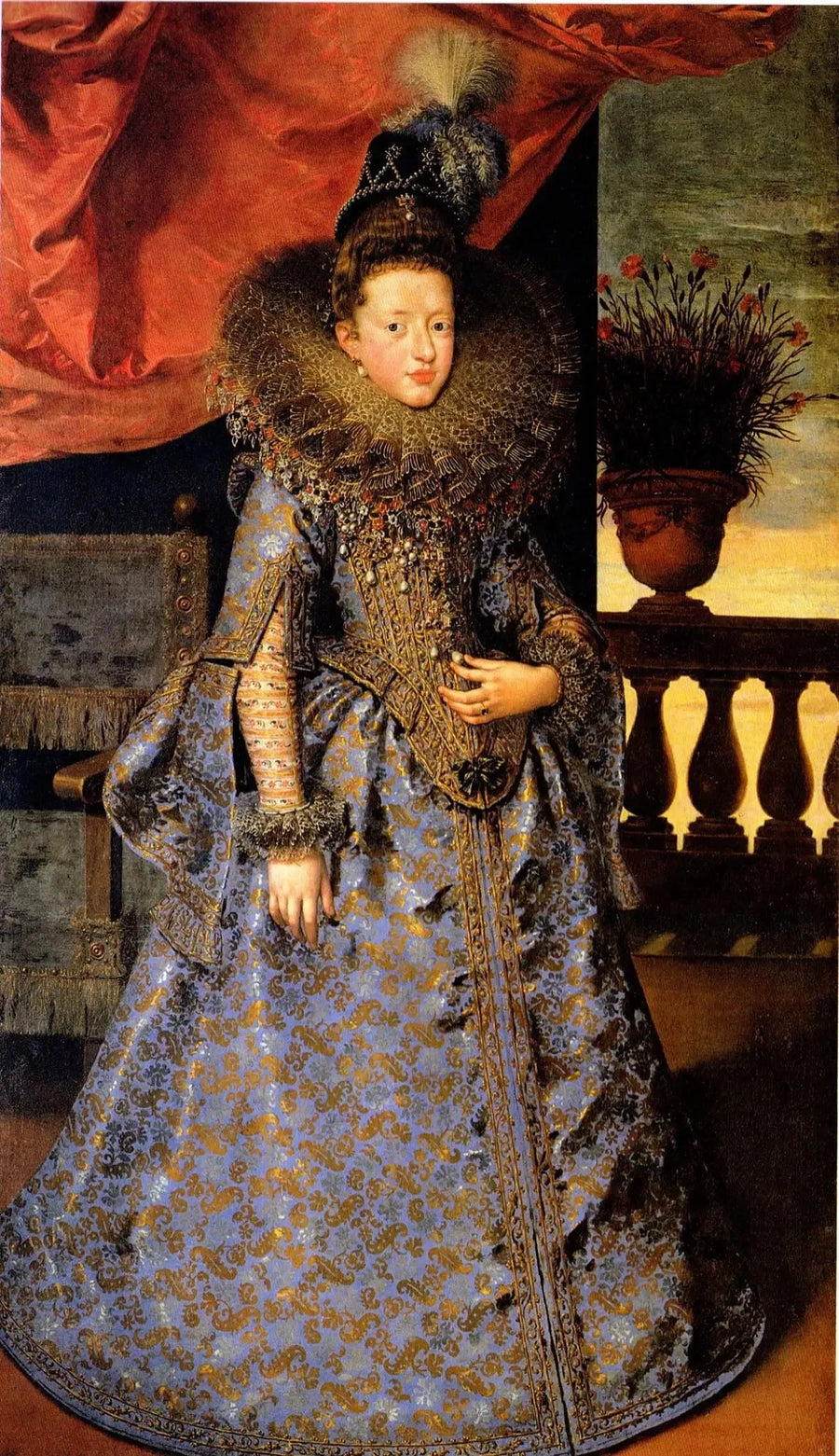 بورتريه لمارغريتا غونزاغا (1591–1632)، أميرة مانتوا - فرانس بوربوس الأصغر